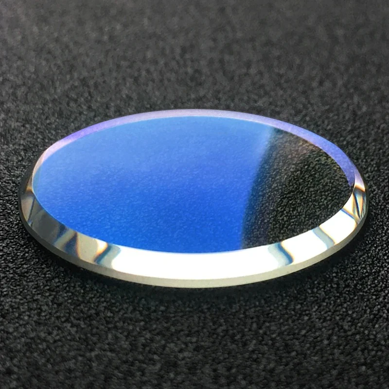 33mm Double Domed Wide Chamfer Mineral Crystal (Blue AR Coating)