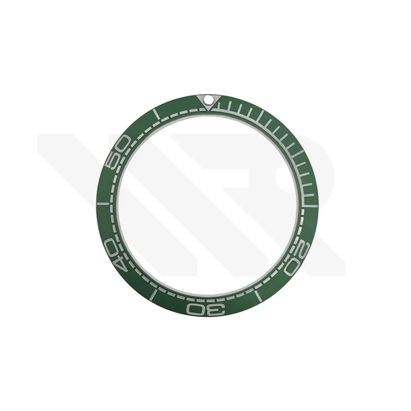 42mm Seamaster Style Matte Finish Ceramic Sloped Bezel Insert: Green-Gray