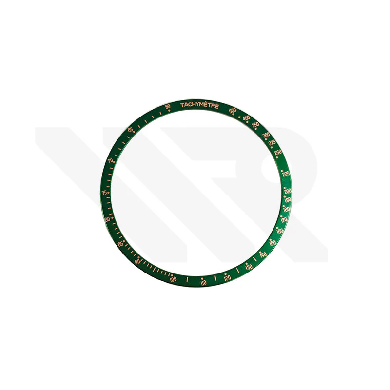 Aluminium Green Bezel Insert Compatible with Omega Speedmaster: Rose Gold