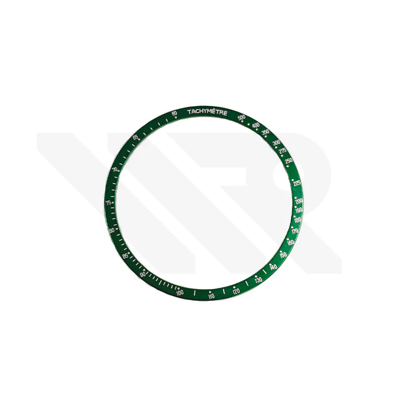 Aluminium Green Bezel Insert Compatible with Omega Speedmaster: Silver