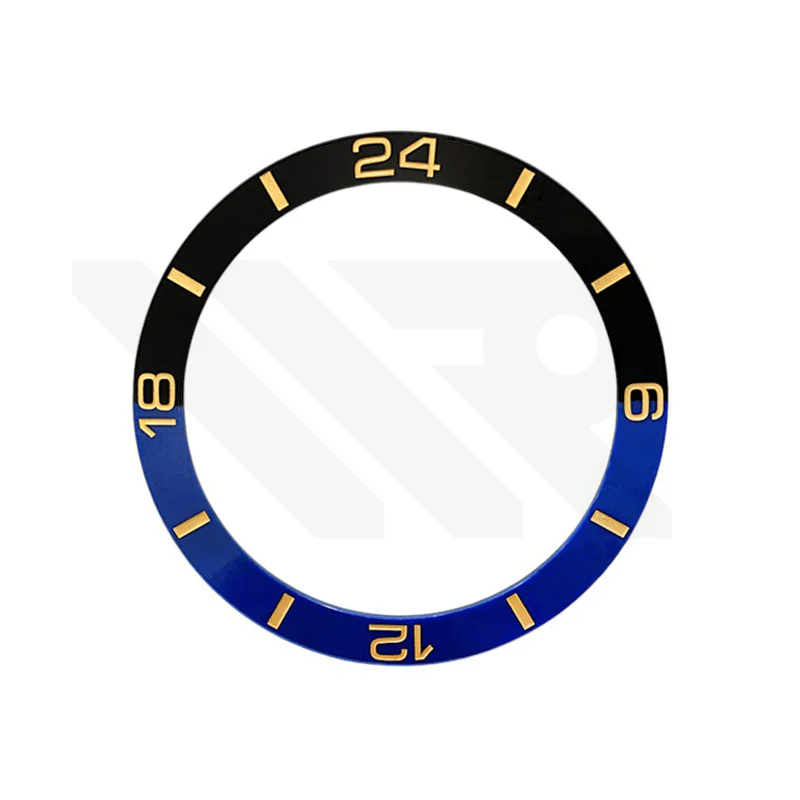 Bi-Color Ceramic Sloped Bezel Inserts for SKX/SRPD - Batman / Gold