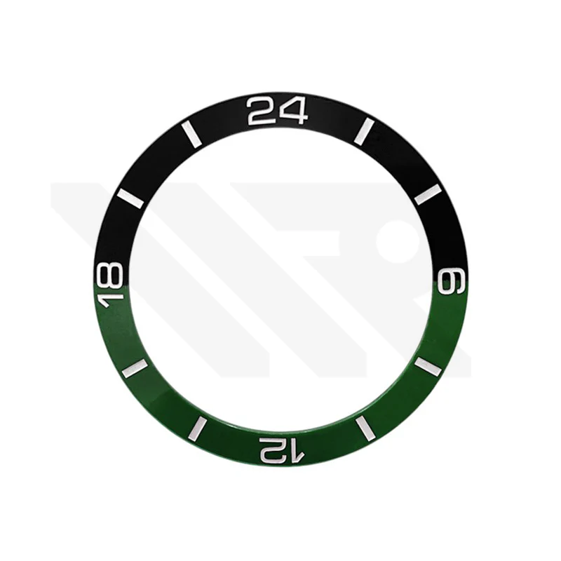 Bi-Color Ceramic Sloped Bezel Inserts for SKX/SRPD - Sprite / White