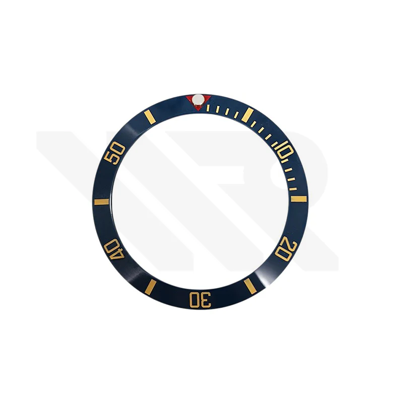 Blackbay Style Ceramic Sloped Bezel Insert for SKX/SRPD: Navy/Gold