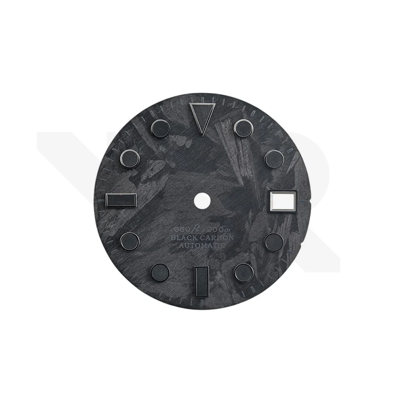 Carbon Fiber Dial for Seiko Mod - Sub Style Black Luminous