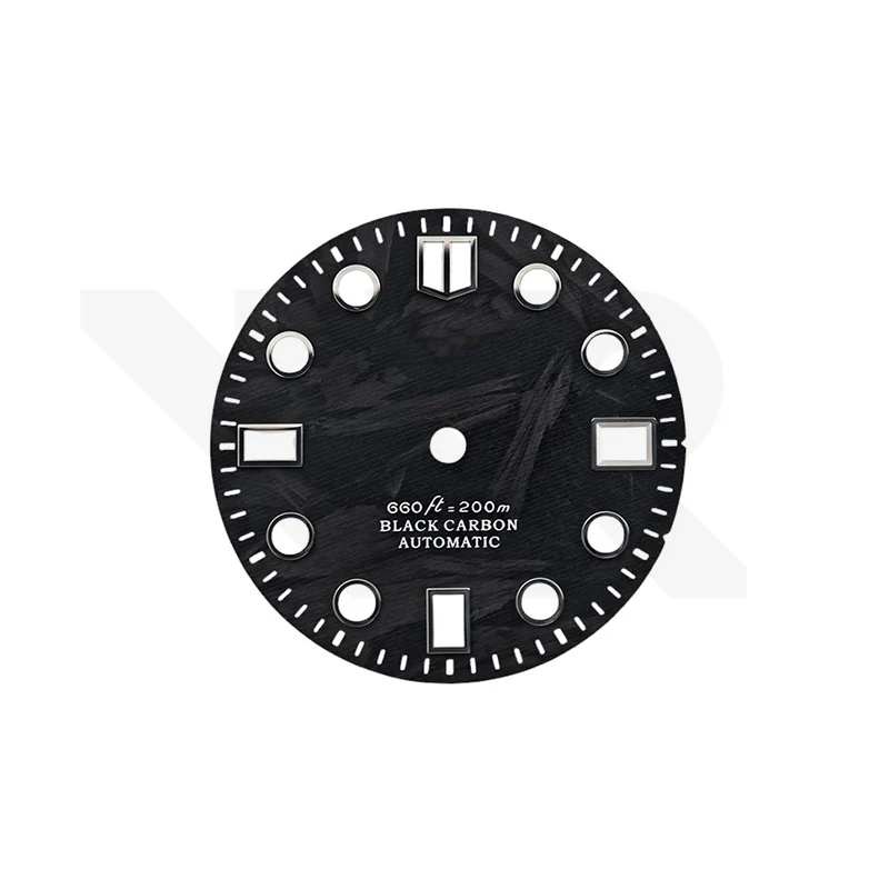 Carbon Fiber Dial for Seiko NH34 GMT Mod - Marine Master Style