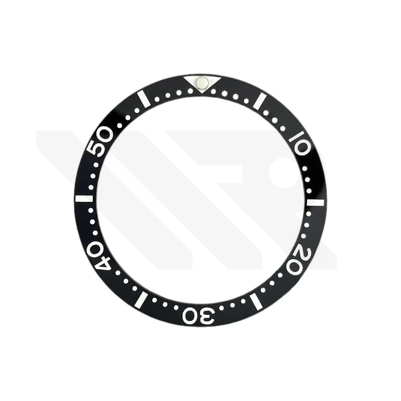 Ceramic Flat Bezel Inserts for SKX013 / SKX015 - Black/White
