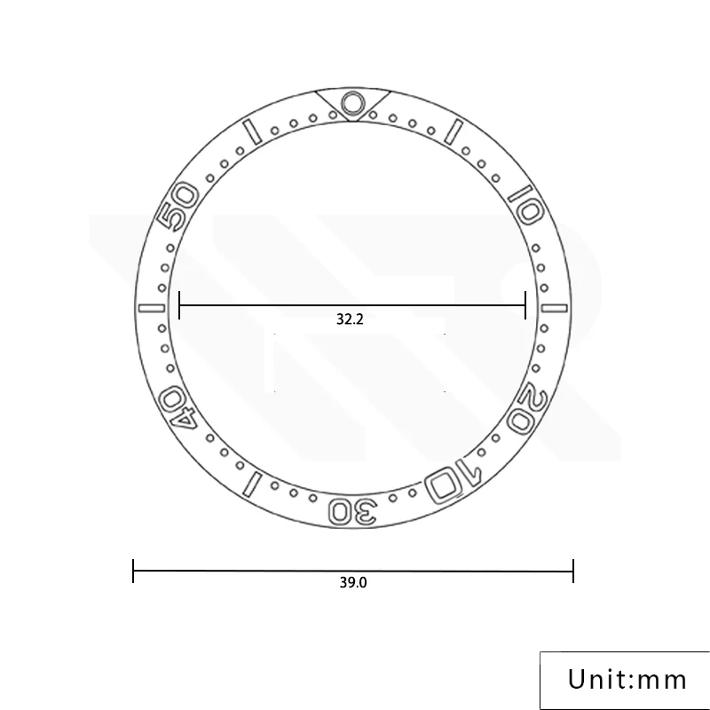 Diver Aluminium Flat Bezel Insert for SRP Turtle Seiko Mod - Image 2