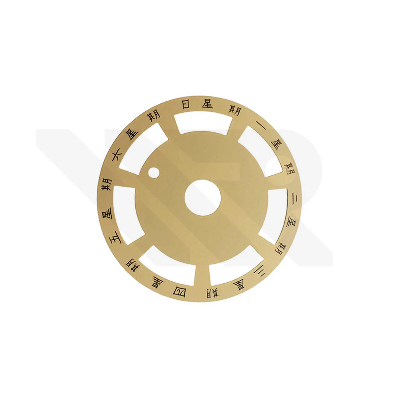 ETA2834 Date Disc Patch - Gold/Mandarin (Set) - Image 2