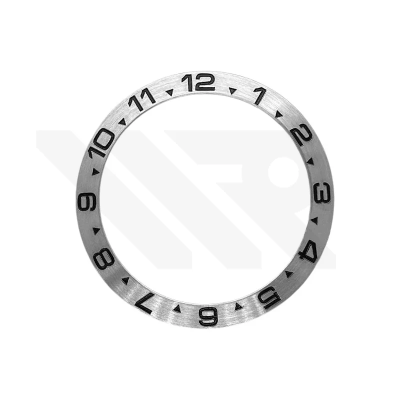Explorer 2 Style Aluminium Sloped Bezel Insert for SKX/SRPD - Silver