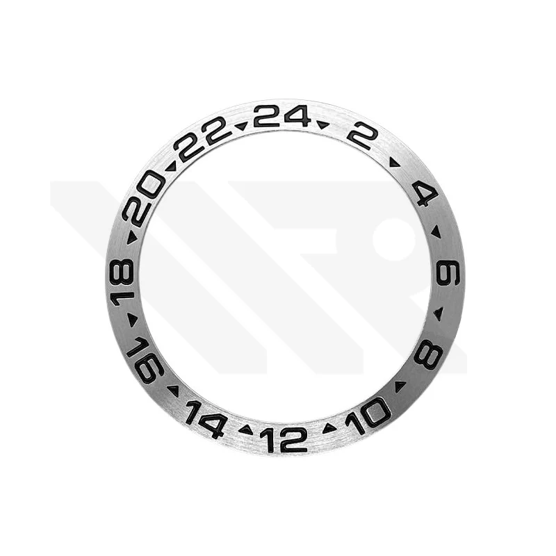 Explorer 2 Style Aluminium Sloped Bezel Insert for SKX/SRPD - Silver GMT