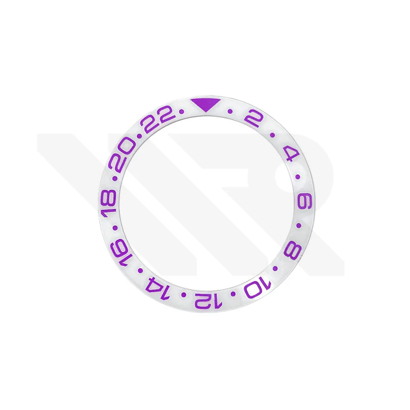 GMT-24 Ceramic Sloped Bezel Insert for SKX/SRPD - White/Purple