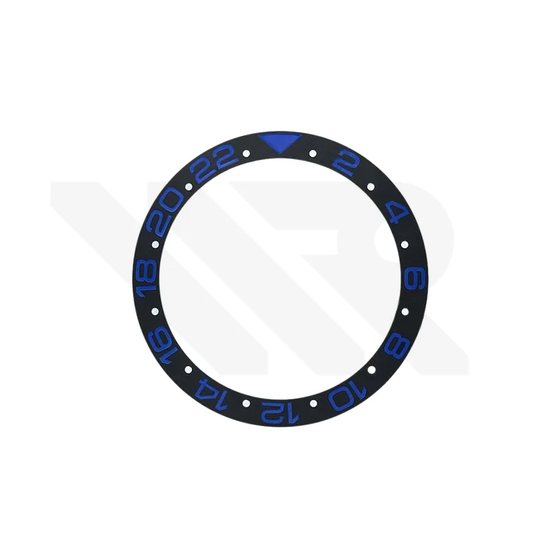 GMT-24 Ceramic Sloped Matte Finished Bezel Insert for SKX/SRPD - Black-Blue