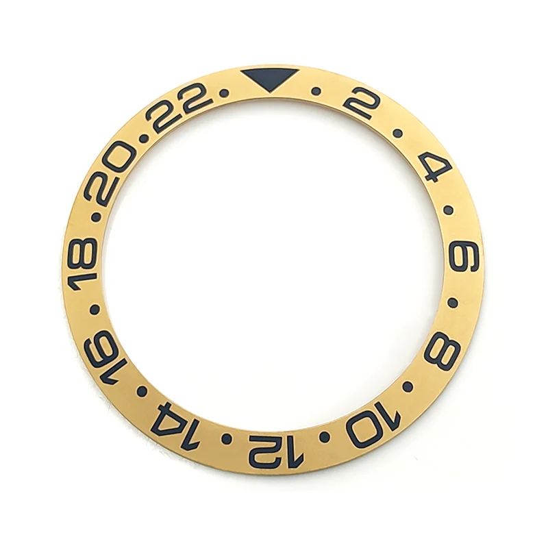 GMT-24 Ceramic Sloped Bezel Insert for SKX/SRPD - Matte Gold