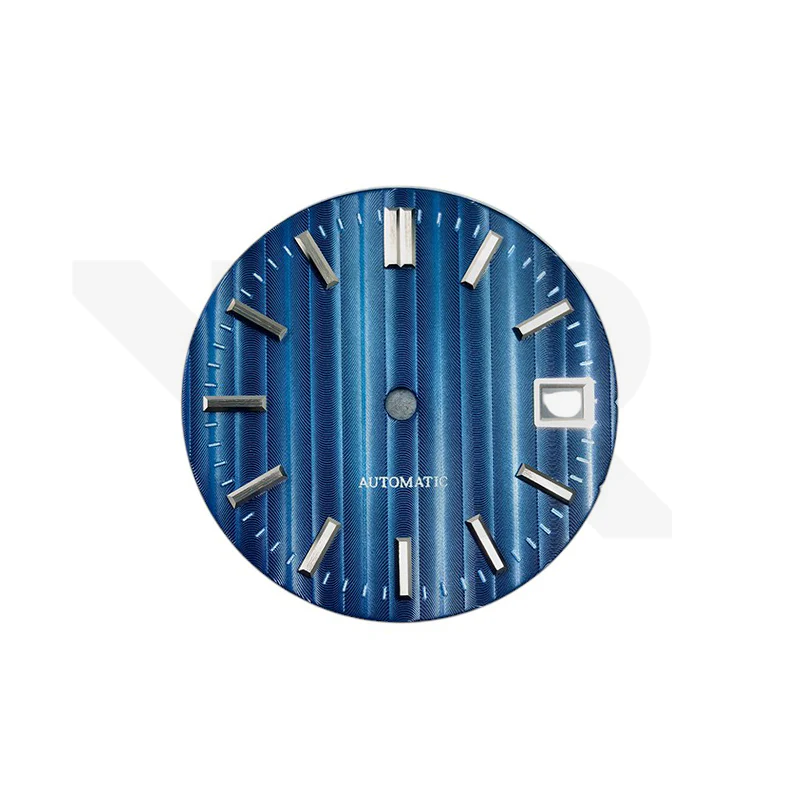 Cotes de Geneve Style Dial for Seiko Mod - Navy GS Style Silver Indices