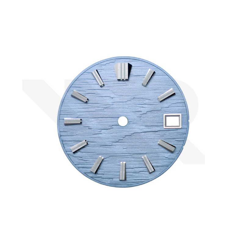 GS White Birch Style Glacier Blue Dial for Seiko Mod: Silver GS Style Indices