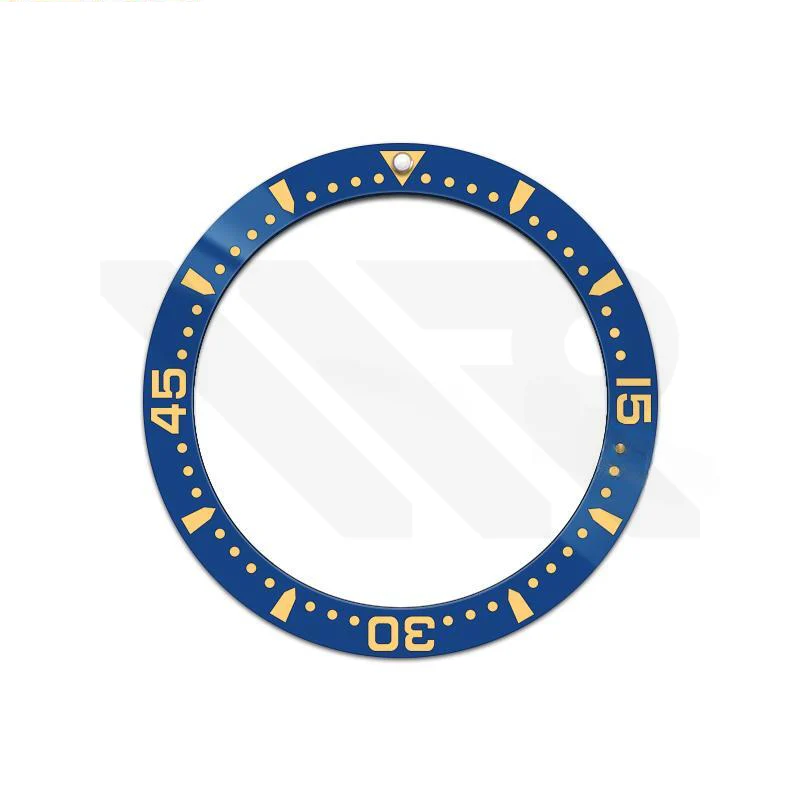 Hydro Style Ceramic Sloped Bezel Insert for SKX/SRPD - Blue/Gold