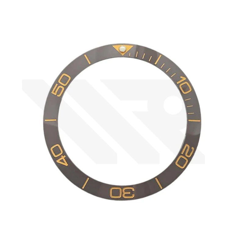 Hydro Style Ceramic Sloped Bezel Insert for SKX/SRPD: Gray/Gold