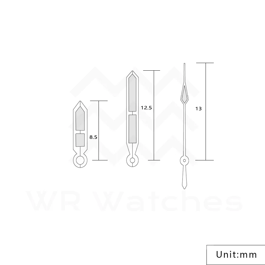 Ladder Watch Hands for Seiko Mod: Silver - Image 3