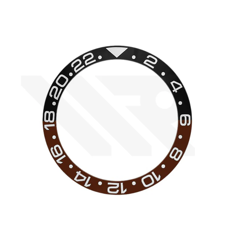 Luminous GMT-24 Ceramic Sloped Bezel Insert for SKX/SRPD - Root Beer