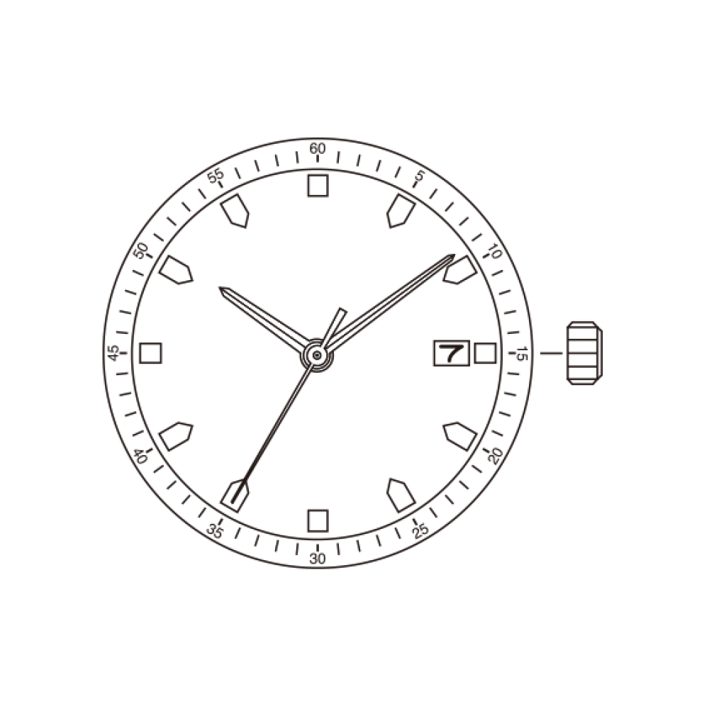 Miyota 8215 Watch Movement - Black 6O'clock - Image 4