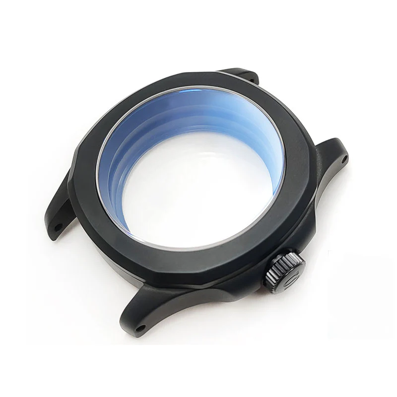 Nautilus Brushed Case Set for Seiko Mod: Black - Image 3
