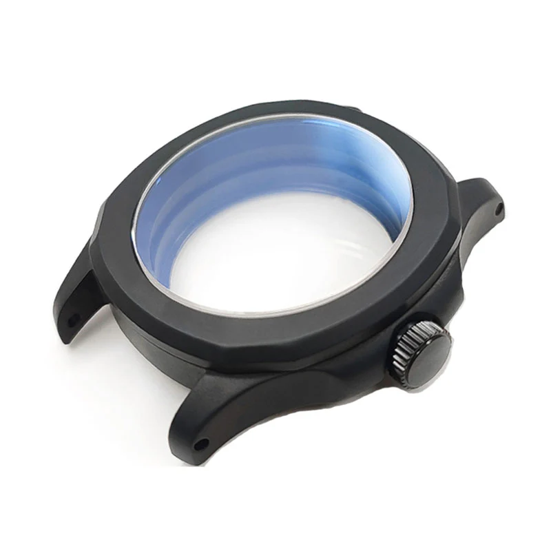 Nautilus Brushed Case Set for Seiko Mod: Black - Image 4