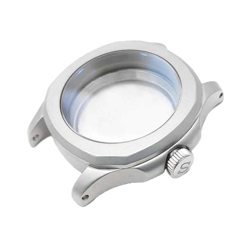 Nautilus Sandblasted Case Set for Seiko Mod: Silver - Image 2