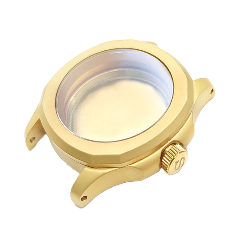 Nautilus Sandblasted Case Set for Seiko Mod: Gold - Image 2