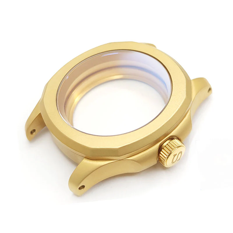Nautilus Sandblasted Case Set for Seiko Mod: Gold - Image 3