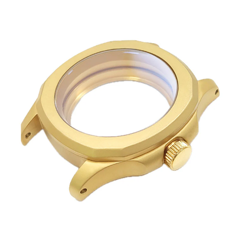 Nautilus Sandblasted Case Set for Seiko Mod: Gold - Image 4
