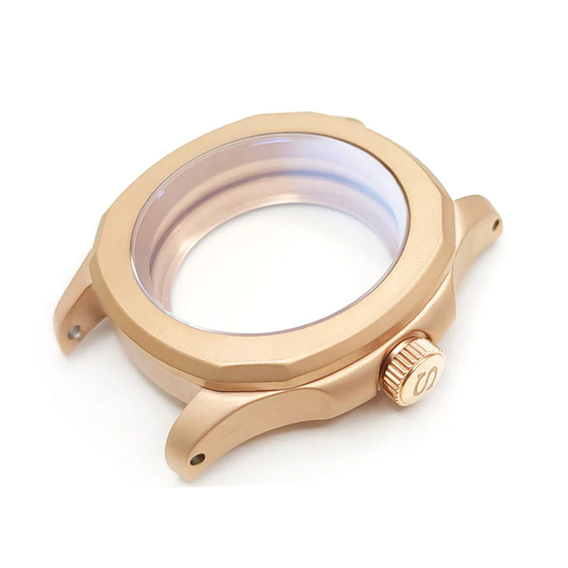 Nautilus Sandblasted Case Set for Seiko Mod: Rose Gold - Image 3