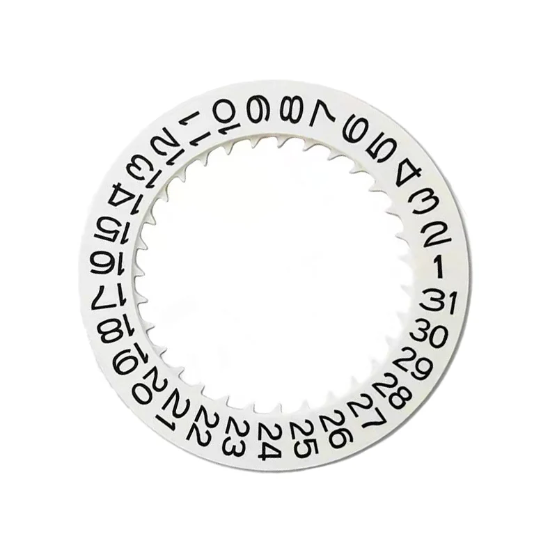 White NH35 Date Disc - Black Numeric