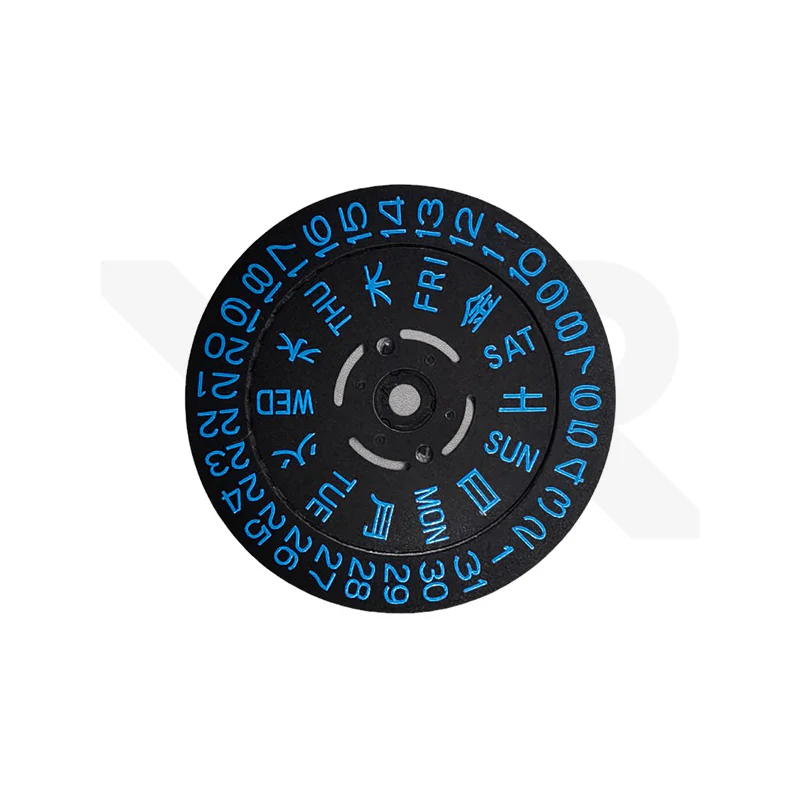 NH36 Day-Date Disc - Kanji (Black/Blue)