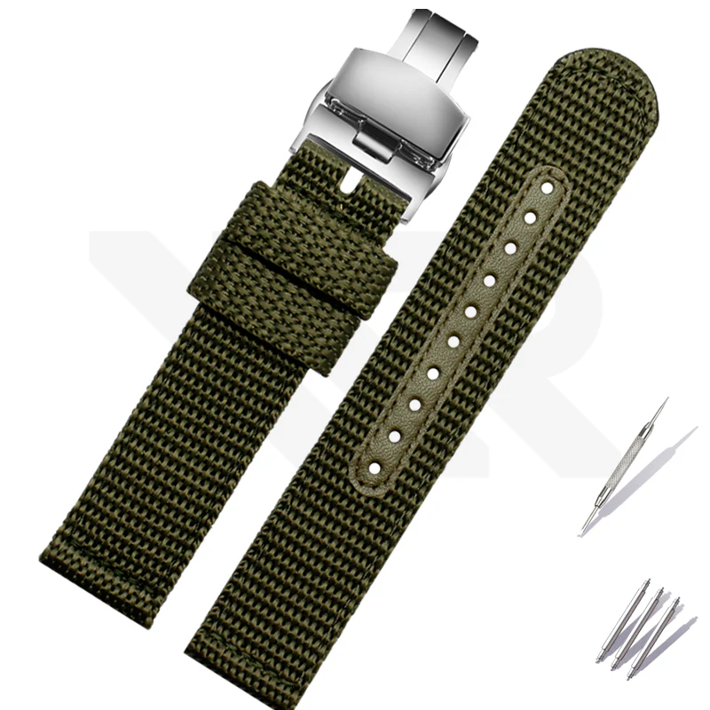 Nylon Strap for Prospex Series - Black with Silver Buckle (Thick)