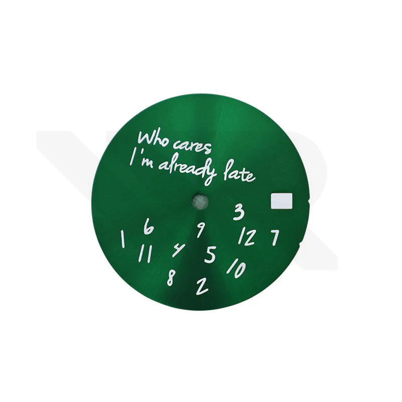 Relax Sunburst Dial V2 for Seiko Mod: Green / White - No Logo