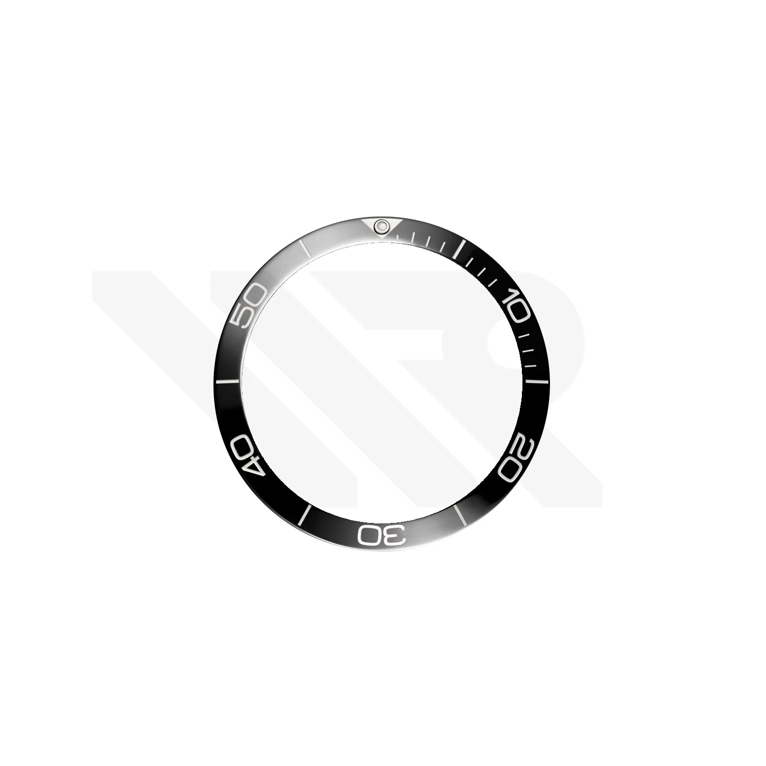 Replacement Ceramic Bezel Insert Compatible with Longines HydroConquest GMT 41mm L3.790.4 : Black