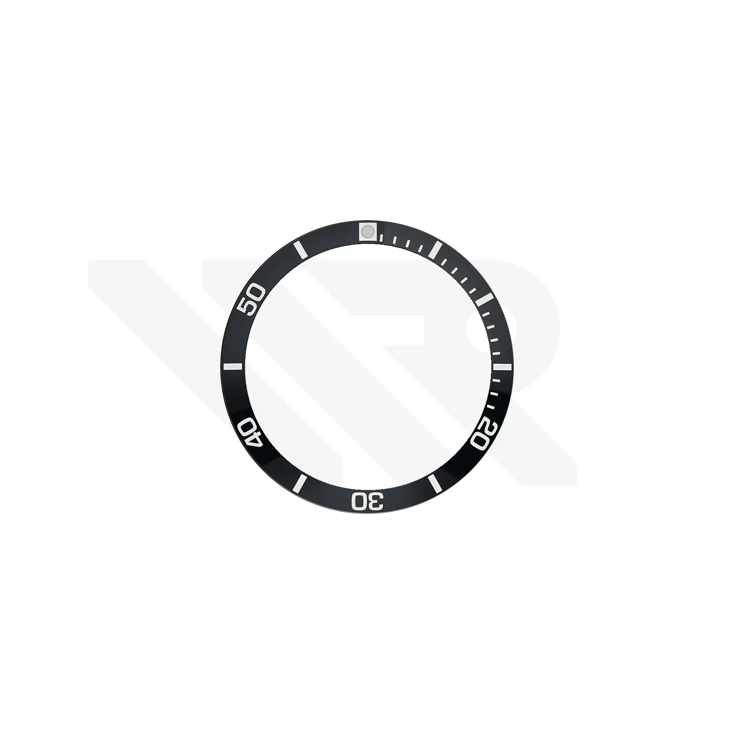 Replacement Ceramic Bezel Ring Compatible with Mido Ocean Star GMT M026629A : Black
