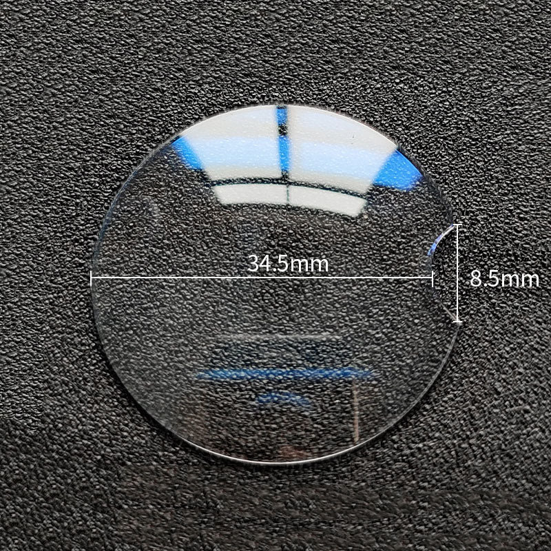 Replacement Double Domed Sapphire Crystal Compatible with Cartier Ballon Bleu 46mm Series (Blue AR Coating)