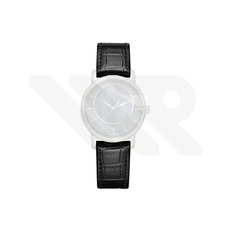 Replacement Leather Strap Compatible with Rado DiaMaster 218.0064.3 Series : Black
