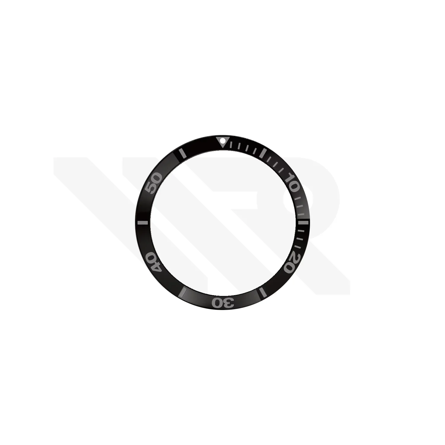 Replacement Mineral Bezel Ring Compatible with Tissot Seastar 1000 T120807A : Black/Gray