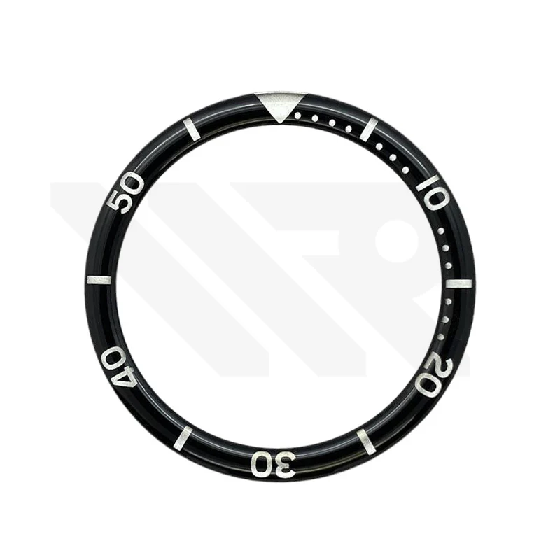 Resin Flat Bezel Insert for SKX/SRPD Seiko Mod: Black-Silver