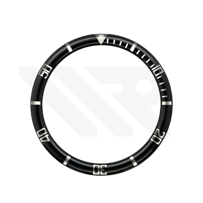 Resin Flat Bezel Insert for SKX/SRPD Seiko Mod: Black-Silver