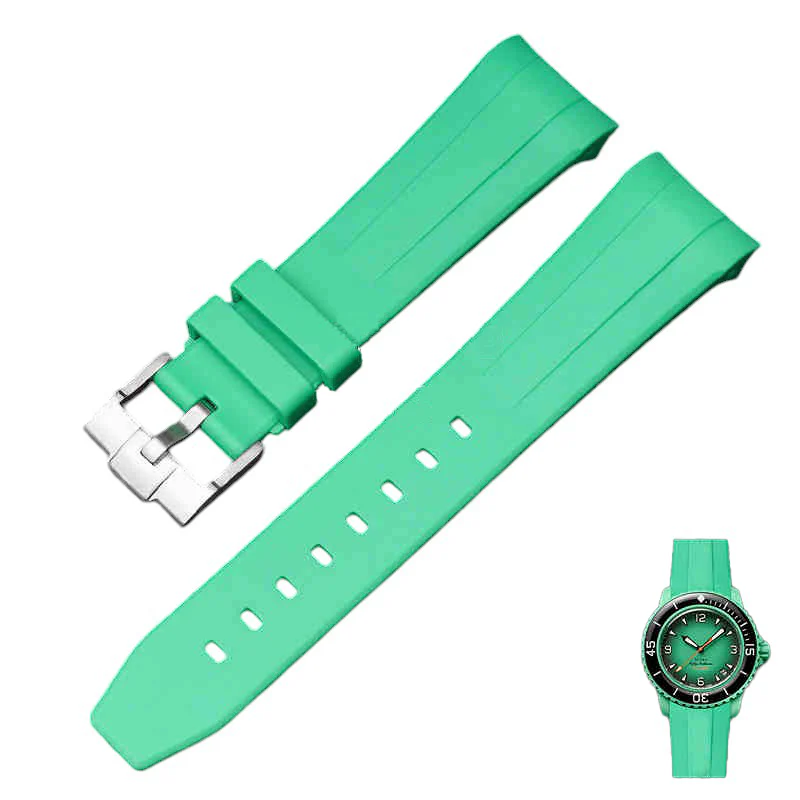 Rubber B Style Strap for Blancpain x Swatch Ocean Of Storms - Image 5