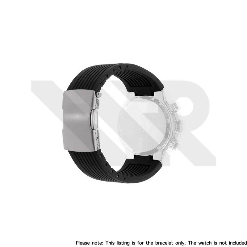 Replacement Rubber Strap Compatible with Citizen Eco-Drive Chronograph CA4250 , CA4252 , CA4254 - Image 2