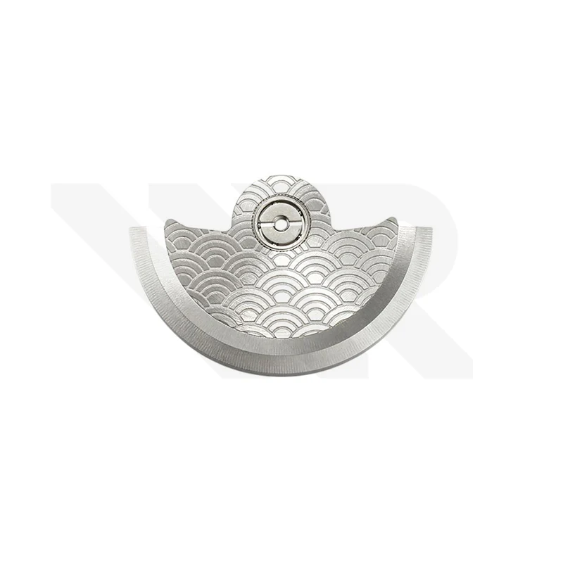 Seiko NH Movement Rotor - Seigaiha Wave: Silver