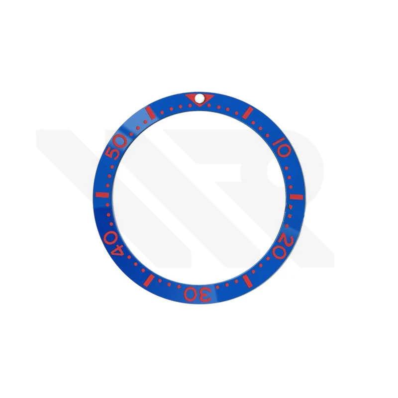 Seiko Style Diver Ceramic Flat Bezel Insert for SKX / SRPD - Blue-Red