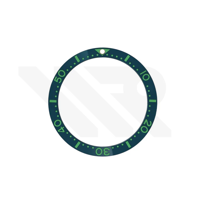 Seiko Style Diver Ceramic Flat Bezel Insert for SKX / SRPD - Navy-Green
