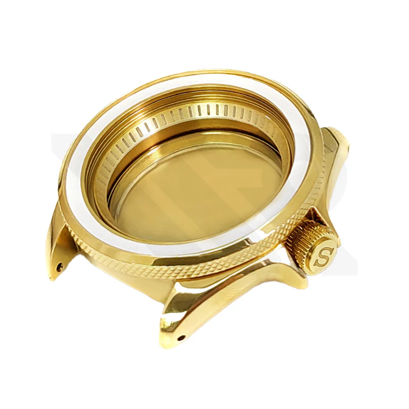 SKX Polished Case Set for Seiko Mod: Gold (3 o'clock) - Image 2