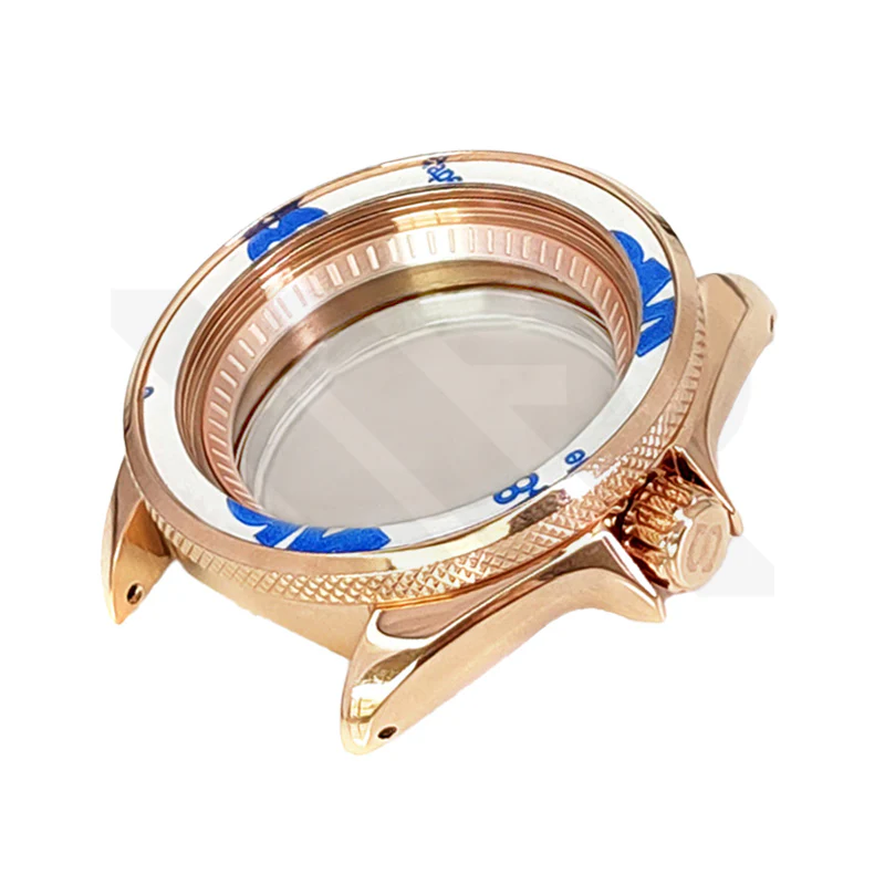 SKX Polished Case Set for Seiko Mod: Rose Gold (3 o'clock)