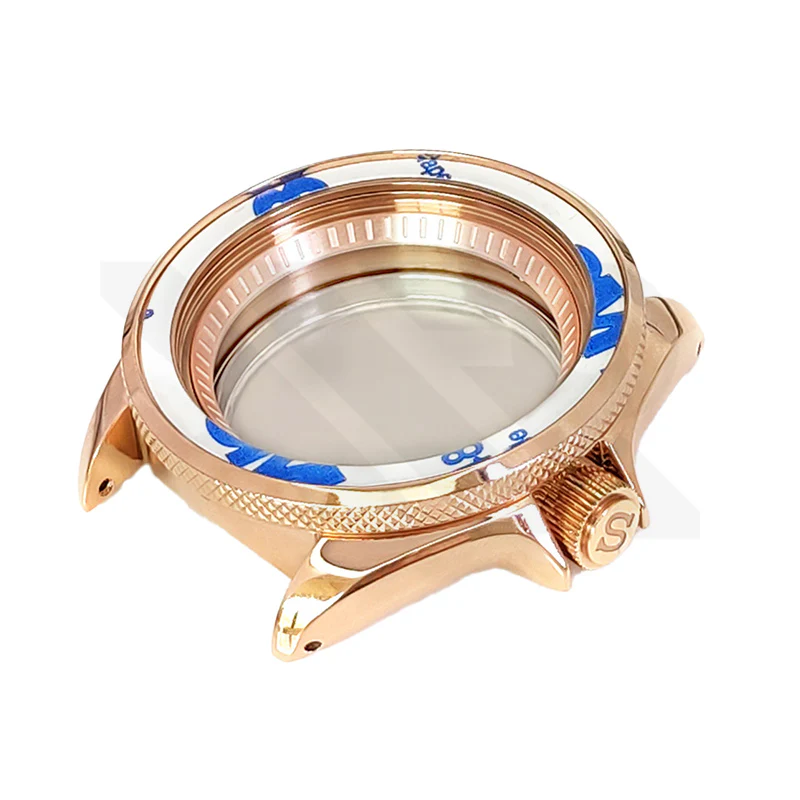 SKX Polished Case Set for Seiko Mod: Rose Gold (3 o'clock) - Image 2